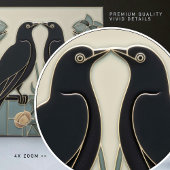 マッキントシュブラックバードアールデコ新しいウォールデコール タイル