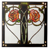 マッキントッシュアールデコフローラガラスウォールデコール タイル (正面)