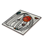 マッキントッシュアールデコ抽象芸術フローラウォールデコーサー タイル (側面)