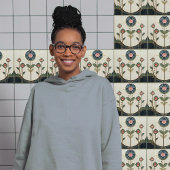 マッキントッシュアールデコ抽象芸術フローラウォールデコーサー タイル