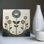 マッキントッシュアールデコ抽象芸術フローラウォールデコーサー タイル