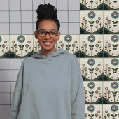 マッキントッシュアールデコ抽象芸術フローラウォールデコーサー タイル