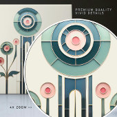 マッキントッシュアールデコ抽象芸術フローラウォールデコーサー タイル