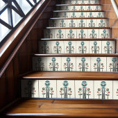 マッキントッシュアールデコ抽象芸術フローラウォールデコーサー タイル