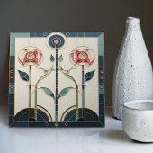 マッキントッシュアールデコ抽象芸術フローラウォールデコーサー タイル