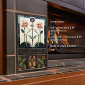 マッキントッシュアールデコ抽象芸術フローラウォールデコーサー タイル