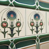 マッキントッシュアールデコ抽象芸術フローラウォールデコーサー タイル