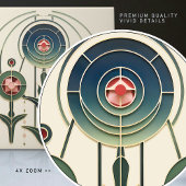 マッキントッシュアールデコ抽象芸術フローラウォールデコーサー タイル