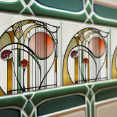 マッキントッシュアールデコ抽象芸術フローラウォールデコーサー タイル