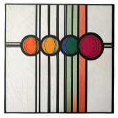 マッキントッシュアールデコ抽象芸術フローラウォールデコーサー タイル (正面)