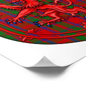 マッキントッシュタータンチェックスコティッシュプリッドライオンラパント ポスター (角)