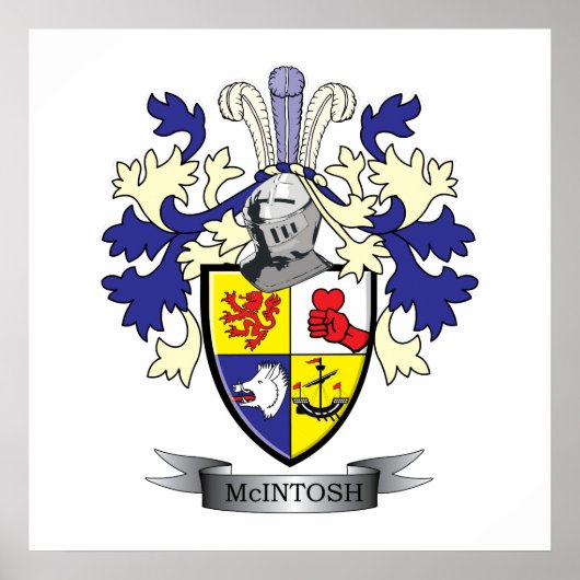 マッキントッシュ家紋コートオブアームズ ポスター (正面)