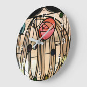 マッキントッシュ-ステンドグラスウィンドウザヒルハウス ラージ壁時計 (傾斜)