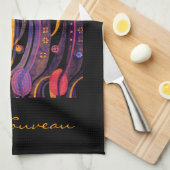 マッキントッシュ: チューリップのデザイン キッチンタオル (四つ折り)