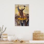 マッキンリー大統領が巨大なコインの上に立っている ポスター (キッチン)