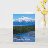 マッキンリー考えるアラスカ山 カード (黄色い花)