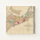 マッキンレイのノバスコシア3州の地図 ノートブック (裏面)