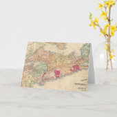 マッキンレイのノヴァスコシア州地図3 カード (黄色い花)