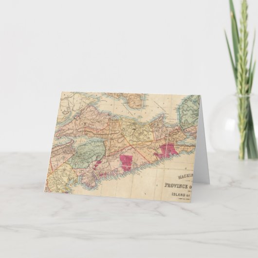 マッキンレイのノヴァスコシア州地図3 カード (正面)