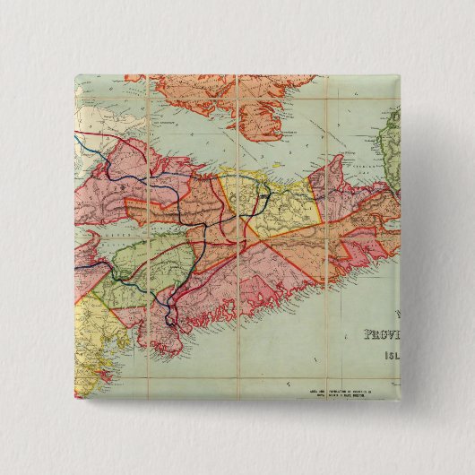 マッキンレイのノヴァスコシア州地図4 缶バッジ (正面)