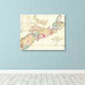 マッキンレーのノバスコシア州の地図2 キャンバスプリント (インサイチュ (ウッドフロア))