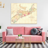 マッキンレーのノバスコシア州の地図3 キャンバスプリント (インサイチュ (リビング))