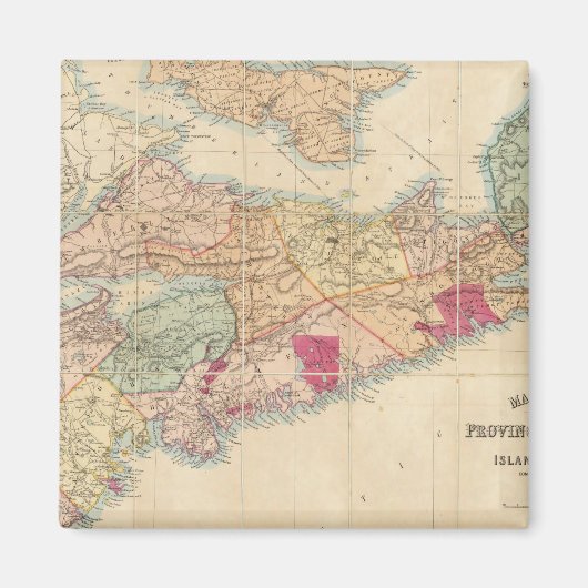 マッキンレーのノバスコシア州の地図3 マグネット (正面)