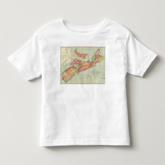 マッキンレーのノバスコシア州の地図4 トドラーTシャツ (正面)
