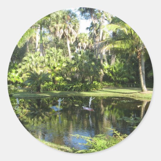 マッキーボタニカルガーデンステッカー ラウンドシール (正面)