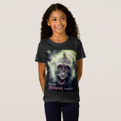 マックおもしろいモンキー写真 Tシャツ (正面フル)