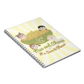 マックとチーズをお願いレトロキッズアートデザイン ノートブック (右側)