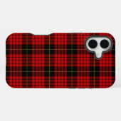 マックイーン タータン レッド ブラック プラッド iPhoneケース (裏面横)