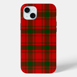 マックカリータータンチェックレッドグリーンプレイド iPhone 15 MINIケース