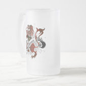 マッククイーンタータンチェックライオン フロストグラスビールジョッキ (正面左)