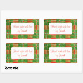 マックグレゴールタータン 長方形 「手作り」ステッカー 長方形シール (シート)