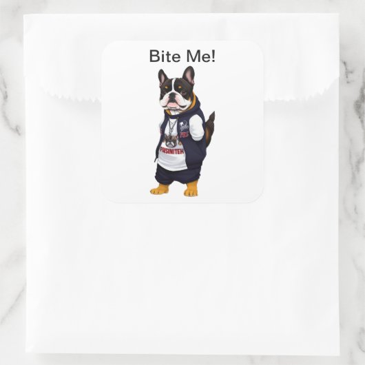 マックスというフランスのギャングのブルドッグ スクエアシール (バッグ)