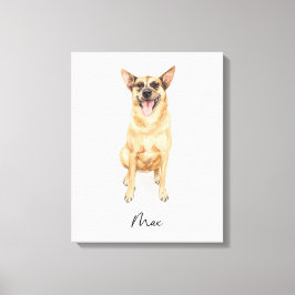 マックスという陽気な犬 キャンバスプリント