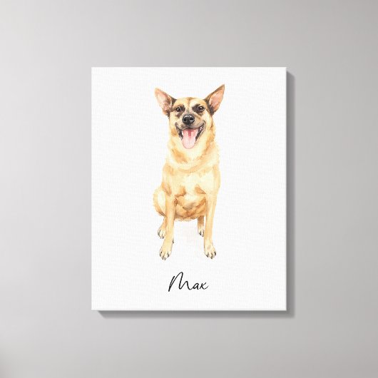 マックスという陽気な犬 キャンバスプリント (正面)