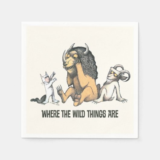 マックスとワイルド遊モノの スタンダードカクテルナプキン (正面)