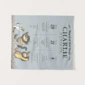 マックスとワイルド・シングス - 1歳の誕生日記念 タペストリー (正面(横))