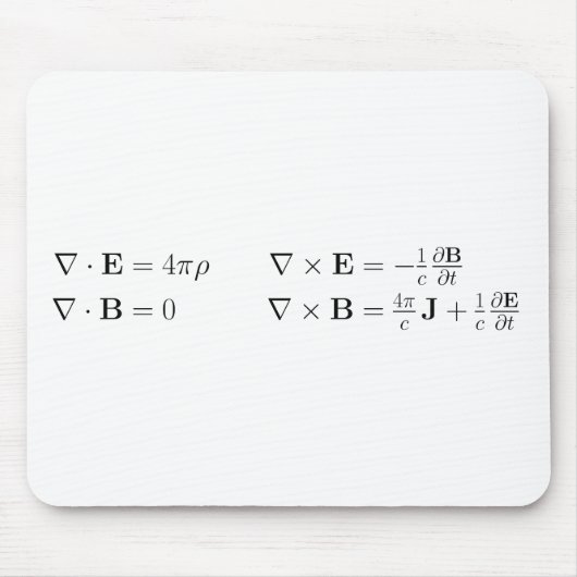 マックスウェルの同等化、差動型枠、cgs マウスパッド (正面)
