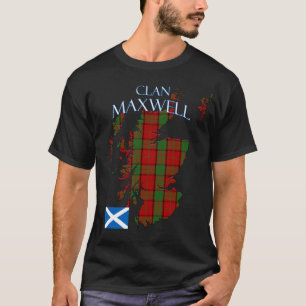 マックスウェルスコティッシュクランタータンチェックスコットランド Tシャツ