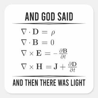 マックスウェルズ方程式マックスウェル・マックスウェルの数学1WH1 スクエアシール