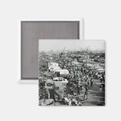 マックスウェル通りシカゴサーカ1950年代フリーマーケットT マグネット (正面/裏面)