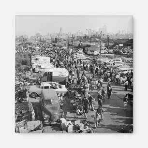 マックスウェル通りシカゴサーカ1950年代フリーマーケットT マグネット