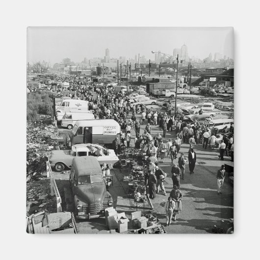マックスウェル通りシカゴサーカ1950年代フリーマーケットT マグネット (正面)