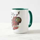 マックスウェル・クラン・バッジとスコットランドジャイアントのタータンチェックマップ マグカップ (正面右)