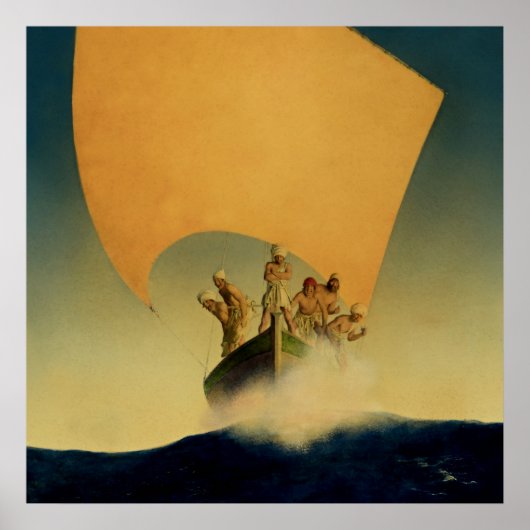 マックスフィールド・パリシュの「海賊船」 ポスター (正面)