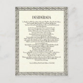 マックス・アーマンのデシデラタ詩 ポストカード (正面)