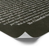 マックス・アーマン・チョーク・アートのデシデラタ詩 ポスター (角)